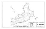 Large Bathymetric Map (Depth Chart) of 108 Mile Lake Product preview image