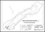 Large Bathymetric Map (Depth Chart) of Moberly Lake Product preview image