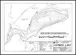 Large Bathymetric Map (Depth Chart) of Harmon Lake Product preview image