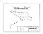 Large Bathymetric Map (Depth Chart) of Harper Lake Product preview image