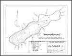 Large Bathymetric Map (Depth Chart) of Kleanza Lake Product preview image