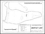 Large Bathymetric Map (Depth Chart) of Abuntlet Lake Product preview image