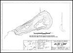 Large Bathymetric Map (Depth Chart) of Alah Lake Product preview image