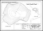 Large Bathymetric Map (Depth Chart) of Brannen Lake Product preview image