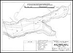 Large Bathymetric Map (Depth Chart) of Kalamalka Lake Product preview image