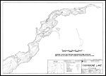 Large Bathymetric Map (Depth Chart) of Toodoggone Lake Product preview image