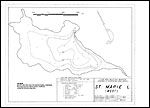 Large Bathymetric Map (Depth Chart) of Unknown Lake Product preview image