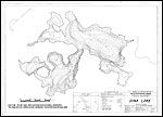 Large Bathymetric Map (Depth Chart) of Dina Lakes Product preview image