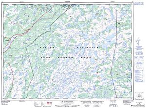 NTS 50k map for Fowlers Gullies, Newfoundland And Labrador