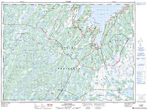 NTS 50k map for Blue Pond, Newfoundland And Labrador