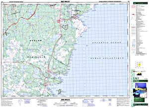 NTS 50k map for Three Arm Pond, Newfoundland And Labrador