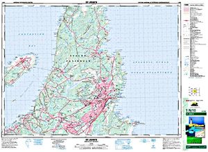 NTS 50k map for Adams Pond, Newfoundland And Labrador