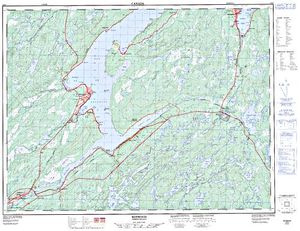 NTS 50k map for Exploits River, Newfoundland And Labrador