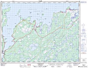 NTS 50k map for Gander Bay, Newfoundland And Labrador