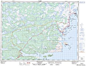 NTS 50k map for Rocky Ridge Pond, Newfoundland And Labrador