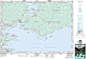 NTS 50k map for Bras d'Or Lake, Nova Scotia