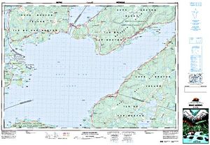 NTS 50k map for Amaguadees Pond, Nova Scotia
