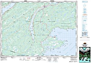 NTS 50k map for Bras d'Or Lake, Nova Scotia