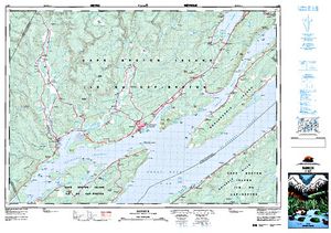 NTS 50k map for Middle River, Nova Scotia
