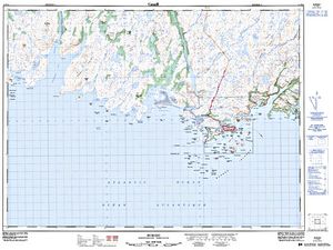 NTS 50k map for Furbys Harbor, Newfoundland And Labrador