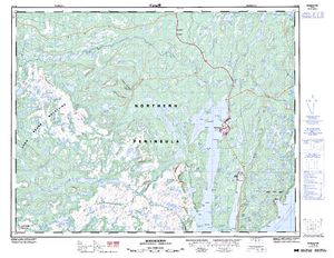 NTS 50k map for Tilt Pond, Newfoundland And Labrador