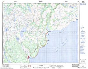NTS 50k map for Forteau Brook, Quebec