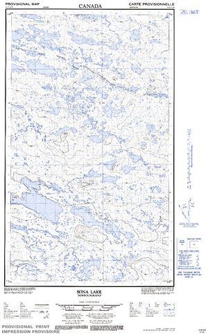 NTS 50k map for Churchill River, Newfoundland And Labrador