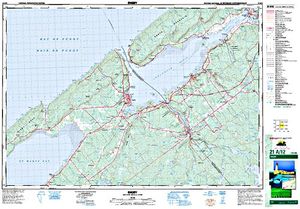 NTS 50k map for Bay of Fundy, Nova Scotia