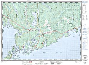 NTS 50k map for Magaguadavic River, New Brunswick