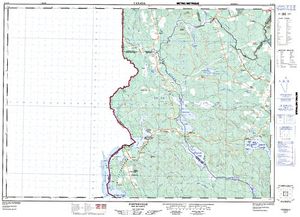 NTS 50k map for Mactaquac Lake, New Brunswick