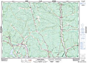 NTS 50k map for Mactaquac Lake, New Brunswick