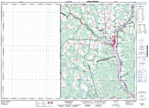 NTS 50k map for Mactaquac Lake, New Brunswick