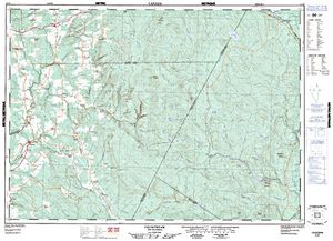 NTS 50k map for Miramichi River, New Brunswick