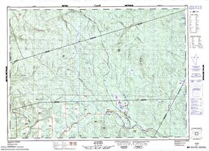 NTS 50k map for Miramichi River, New Brunswick