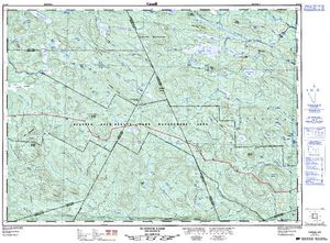NTS 50k map for Miramichi River, New Brunswick