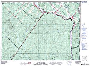 NTS 50k map for Lac Pohénégamook, Quebec