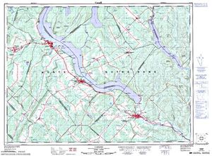NTS 50k map for Lac du Castor, Quebec