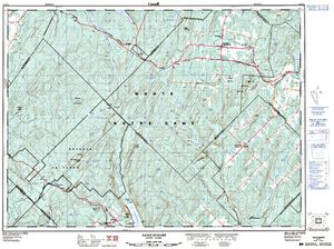 NTS 50k map for Lac Pohénégamook, Quebec