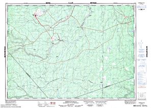 NTS 50k map for Nepisiguit River, New Brunswick