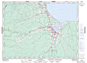 NTS 50k map for Nepisiguit River, New Brunswick