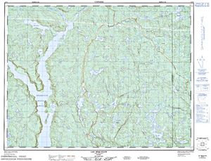 NTS 50k map for Lac 3.1416, Quebec