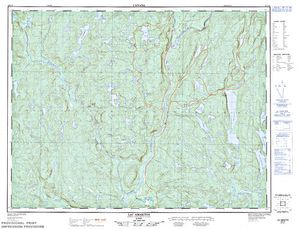 NTS 50k map for Lac 3.1416, Quebec
