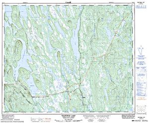 NTS 50k map for Shabogamo Lake, Newfoundland And Labrador
