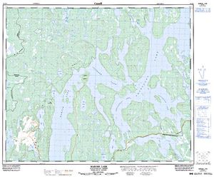 NTS 50k map for Shabogamo Lake, Newfoundland And Labrador