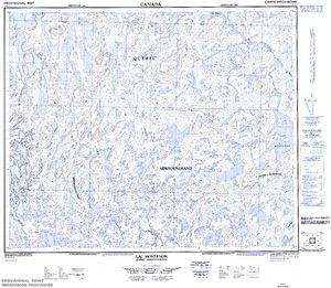 NTS 50k map for Shabogamo Lake, Newfoundland And Labrador