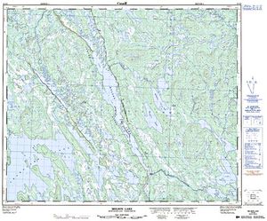 NTS 50k map for Shabogamo Lake, Newfoundland And Labrador