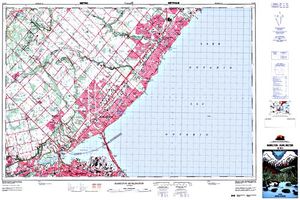 NTS 50k map for Sixteen Mile Creek, Ontario