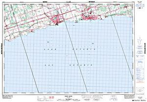 NTS 50k map for Ganaraska River, Ontario
