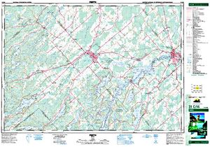 NTS 50k map for Long Lake, Ontario