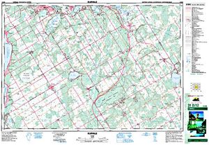 NTS 50k map for Coldwater River, Ontario
